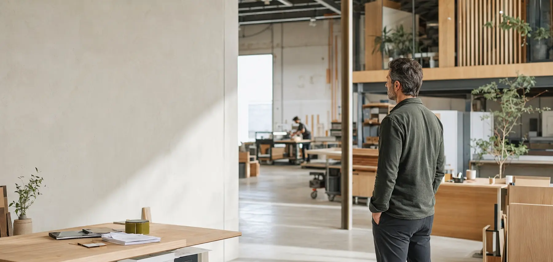 Entrepreneurial business owner in a contemporary Melbourne workplace